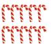 Stylish DIY Adornament Xmas Clay Dough Candy Cane Christmas Tree Decoration Red 20 Pcs