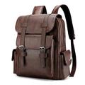 Baetikot Leather Laptop Backpack For Men Work Business Travel Office Backpack College Bookbag Casual Computer Backpack Fits Notebook 15.6 Inch on Clearance