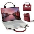 ASUS VivoBook 15 R564JA Laptop Sleeve ASUS VivoBook 15 R564JA Laptop Leather Protective Case with Accesorries Bag Handle Laptop Case for ASUS VivoBook 15 R564JA (Red)