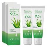 Moisturizing Aloe Vera Gel Organic Aloe Vera Gel for Face & Body 97.45% Pure Aloe Vera Gel Soothing Aloe Face Moisturizer Repair Facial Acne Redness Reduce Facial Pores 2PCS