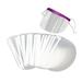 100pcs Transparent Salon Baffle Hair Cover Eye Shield Hair Cutting Cover Eyeprotector Baffle for Barbers