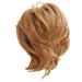 Huarll Wig Human Hair Wig Female Hair Bag Ball Head Wig Button Flower Bag Wig Hair Ring Round Hair Cocktail Bun Female Hair Bag Ball Head Wig Button Flower Bag