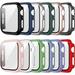 Haojavo 12 Pack Case for Apple Watch 38mm Series 3/2/1 with Tempered Glass Screen Protector Full Hard PC Ultra-Thin Scratch Resistant Bumper HD Protective Cover for iWatch Accessories