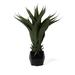 Bornbridge Artificial Agave Plant with Ceramic Geometric Planter - Artificial Potted Agave Plant (2 Pack Black)