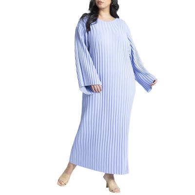 Plus Size Women's Wide Sleeve Maxi Sweater Dress by ELOQUII in Blue Heron (Size 18/20)