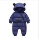 Slowmoose Fashion Winter Overalls Baby Clothes Hoodies, Newborn Jumpsuit / Snowsuit Coats Navy 6M