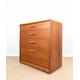 Vintage Mid-Century Teak Wide Chest of Drawers Tallboys by Austinsuite