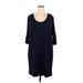 Lane Bryant Casual Dress - Shift: Blue Solid Dresses - Women's Size 2X