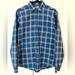 Burberry Tops | Burberry London Women’s Vintage Check Cotton Plaid Button Up Shirt Top Sz. M | Color: Blue/White | Size: M