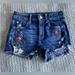 American Eagle Outfitters Shorts | American Eagle Floral Embroidered Shorts | Color: Blue/Pink | Size: 4