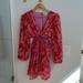 Jessica Simpson Dresses | Colorful Long Sleeve Cut Out Dress, Size Xs | Color: Pink | Size: Xs