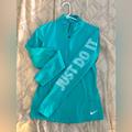 Nike Tops | Nike Dri-Fit Womens Half-Zip Athletic/Running Shirt | Color: Blue/Green | Size: M
