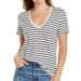 Madewell Tops | Madewell Striped Whisper V-Neck T-Shirt, Size S | Color: Blue/White | Size: S