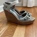 Coach Shoes | Coach Hanson Bejeweled Gems Platform Wedge Sandal Size 10 | Color: Brown | Size: 10