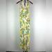 Jessica Simpson Dresses | Jessica Simpson Multicolored Floral Rose Maxi Tank Dress With Lace Back Detail | Color: Blue/Cream | Size: S