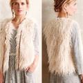 Anthropologie Jackets & Coats | Anthropologie Medium Hei Hei Women's Faux Fur Vest - White/Cream Like New | Color: Cream | Size: M