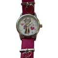 Disney Accessories | Disney Minnie Mouse Watch Vintage Silver Tone With Charms Barbie Pink Band | Color: Pink/White | Size: 26mm