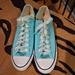 Converse Shoes | New, Never Worn. Converse Shoes Electric Aqua Canvas Women’s Size 13 Sneakers | Color: Blue/Green | Size: 13