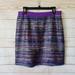 Kate Spade Skirts | Kate Spade Kylie Tweed Boucle Metallic Thread Lined Skirt Women's Size 10 | Color: Blue/Purple | Size: 10