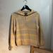 J. Crew Sweaters | Euc J. Crew Sweater Sz Xs Yellow And Gray. Raglan Sleeves. Zippered Cowl. Crop. | Color: Gold/Gray | Size: Xs