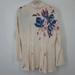 Free People Dresses | Free People Gemma Floral Prinr Mini Dress Tunic Size Xs | Color: Blue/Cream | Size: Xs