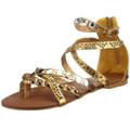 Buffalo 218409 metallic snake, Damen Sandalen/Fashion-Sandalen, gold, (gold 01), EU 40