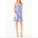 Lilly Pulitzer Dresses | Lilly Pulitzer Cyndi Fit And Flare Dress Whisper Blue Yeah Buoy | Color: Blue/Pink | Size: 00