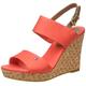 Tommy Hilfiger E1285DEL 3D, Damen Plateau Sandalen, Rot (RED CLAY 613), 36 EU