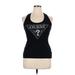 Guess Tank Top Black Print Scoop Neck Tops - Women's Size X-Large