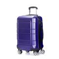 BuzToz Luggage,Carry-on 20 14-inch Cosmetic Case, Spinner Wheels, TSA Lock,Lightweight, Blue, 20in_Carry on with 14in Cosmetic case, Luggage,Carry-on 20-inch with 14-inch Cosmetic Case, Spinner