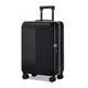 Carry On Luggage Luggage Pc (Polycarbonate) Luggage Suitcase Removable Side Pocket Trolley Luggage Front Opening Luggage Zipper Luggage (Silver 20 inch)