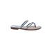 Ann Taylor LOFT Sandals: Blue Print Shoes - Women's Size 6 1/2 - Open Toe