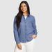 Eddie Bauer Women's Carry-On Long-Sleeve Button-Down Shirt - Dusk Navy - Size S