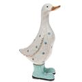 Shudehill Giftware Davids Aqua Blue Polka Dot Duck Ornament Figurine Large
