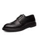 Ninepointninetynine Oxford Shoes for Men Lace Up Wing Tip Brogue Derby Shoes Faux Leather Block Heel Anti-Slip Rubber Sole Low Top Business (Color : Black, Size : 6.5 UK)