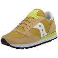 Saucony Jazz Original Nylon Suede Lace Up 80s Retro Men's Suede Mesh Trainers (Mustard, UK 11)