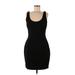 Casual Dress - Sheath Scoop Neck Sleeveless: Black Solid Dresses - New - Women's Size 2X
