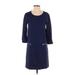 Ann Taylor Casual Dress - Shift: Blue Dresses - Women's Size 2X-Small