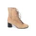 Joie Boots: Tan Solid Shoes - Women's Size 39 - Almond Toe