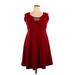 Torrid Cocktail Dress - A-Line: Burgundy Dresses - Women's Size 2X Plus