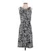 T by Talbots Casual Dress - A-Line: Black Print Dresses - Women's Size P