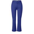 Street One Style York Bootcut Techno Twil Damen, Gr. 44-26, Polyamid, Slim Fit Damenhose, High Waist, Legs, Twill, 7 8 Länge