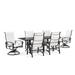 Palazzo Sling 7 Piece Dining Set with Swivel and Standard Dining Chairs