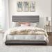 Hillsdale Edie Queen Upholstered Bed, Charcoal