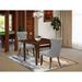 East West Furniture Dining Table Set Includes a Rectangle Solid Wood Table and Parson Chairs, Mahogany (Pieces Options)