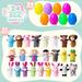 24Pcs Easter Eggs with Cartoon Animal Finger Puppets