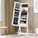 Fashion Simple Jewelry Storage Mirror Cabinet With LED Lights