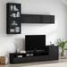 High Gloss TV Stand, Media Console for TVs Up to 78",Entertainment Center with Wall Mounted Floating Storage Cabinets