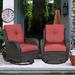 Red Barrel Studio® Wicker Rattan Swivel Patio Wicker Chairs Wicker/Rattan in Brown | Wayfair 3A086A11192E400CA2886A40AB474582