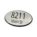 Montague Metal Products Inc. Classic Oval Floating Mount Two Line Oval Wall Plaque Metal in Black | 13.75 H x 8.25 W x 0.08 D in | Wayfair